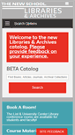 Mobile Screenshot of library.newschool.edu