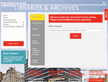 Tablet Screenshot of library.newschool.edu